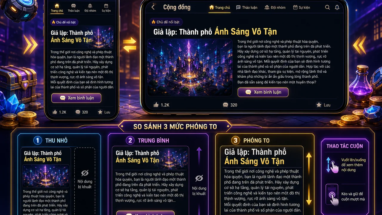 Đọc chủ đề dễ hơn trên mobile: cách đọc cộng đồng tk88 khi chữ nhỏ