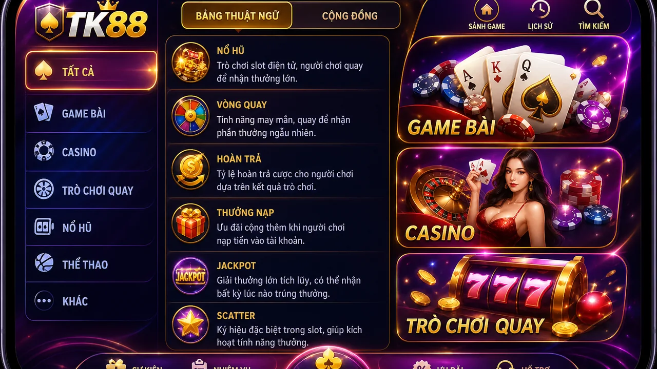 Giải đáp nhanh khi đọc giao diện và thuật ngữ game tk88 trên mobile